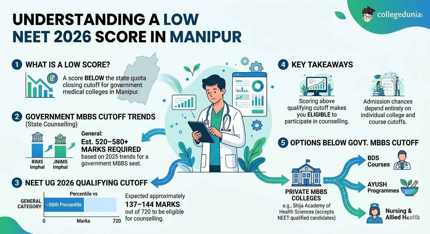 What is a Low NEET 2026 Score in Manipur?