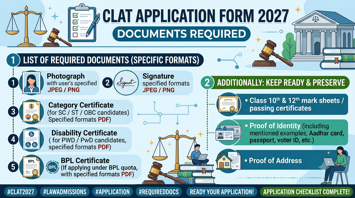 Documents Required for CLAT 2027