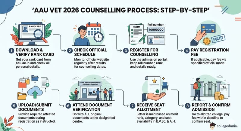AAU VET 2026 Counselling Process: Step by Step