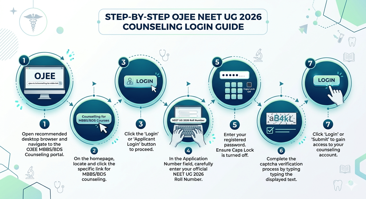 How to Login to the Odisha NEET Counselling 2026