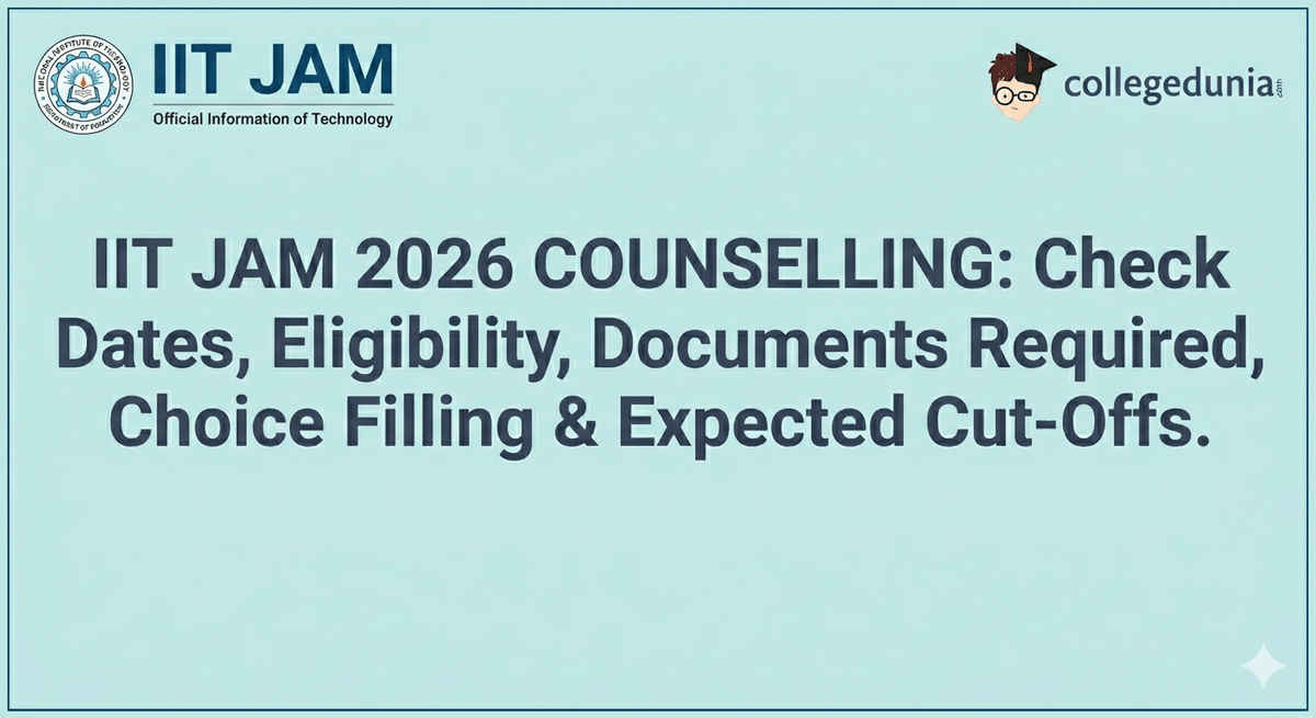 IIT JAM Counselling 2026