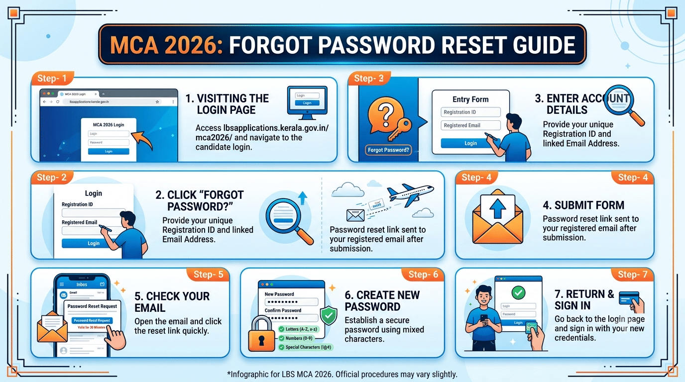 Kerala MCA 2026 Result Login: How to Reset Your Kerala MCA 2026 Password