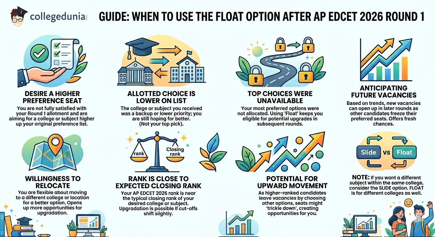 When You Should Upgrade (Float) Your Seat After AP EDCET 2026 Round 1