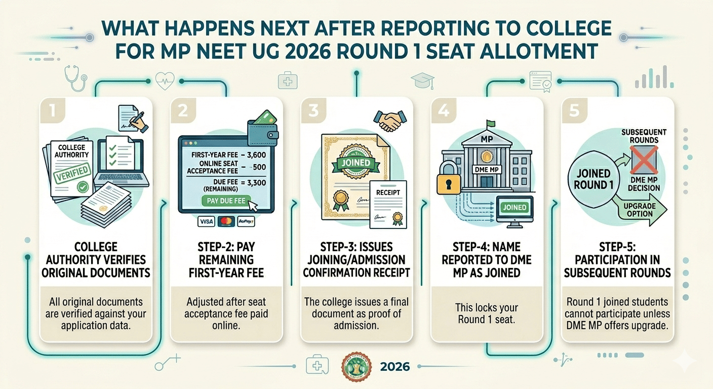 What Happens Next After Reporting to College MP NEET 2026