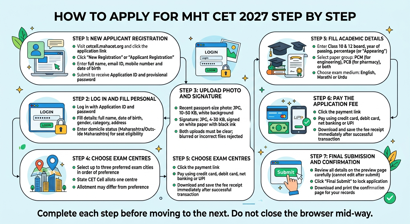 How to Apply for MHT CET 2027 Step by Step