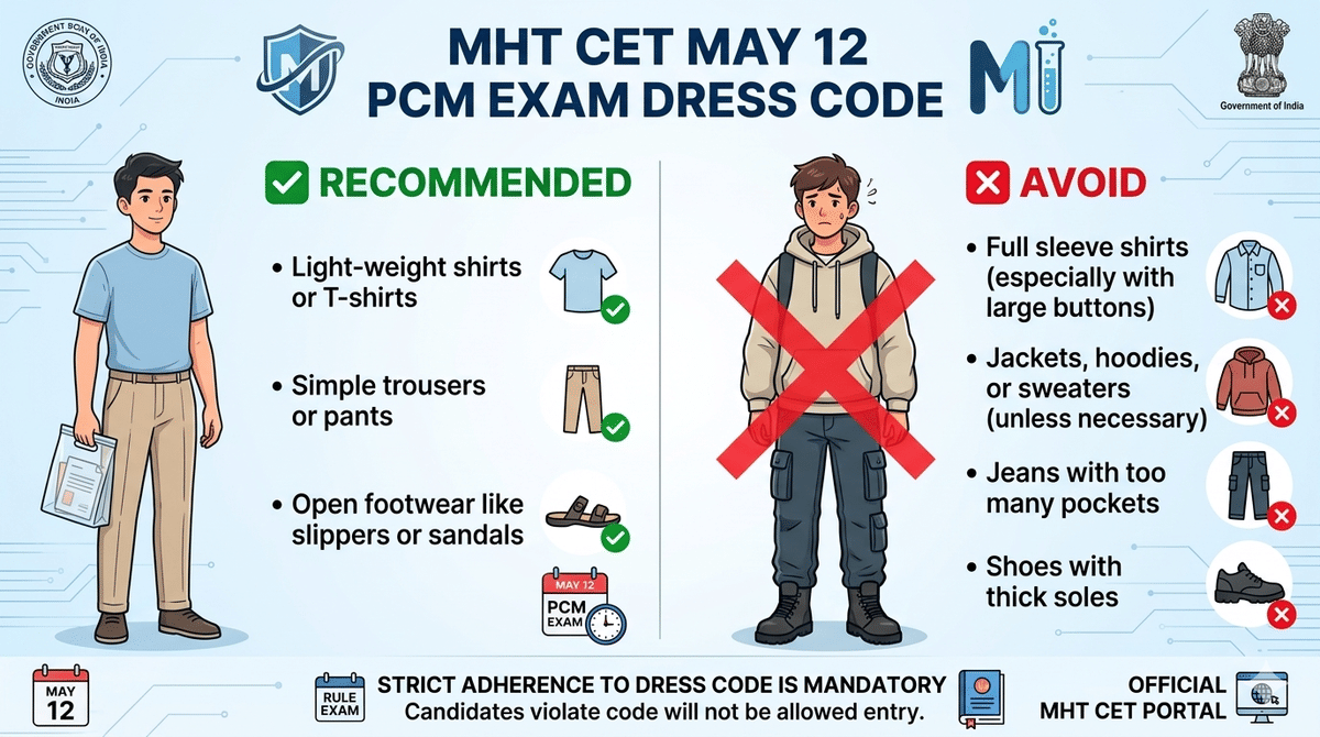 MHT CET Dress Code