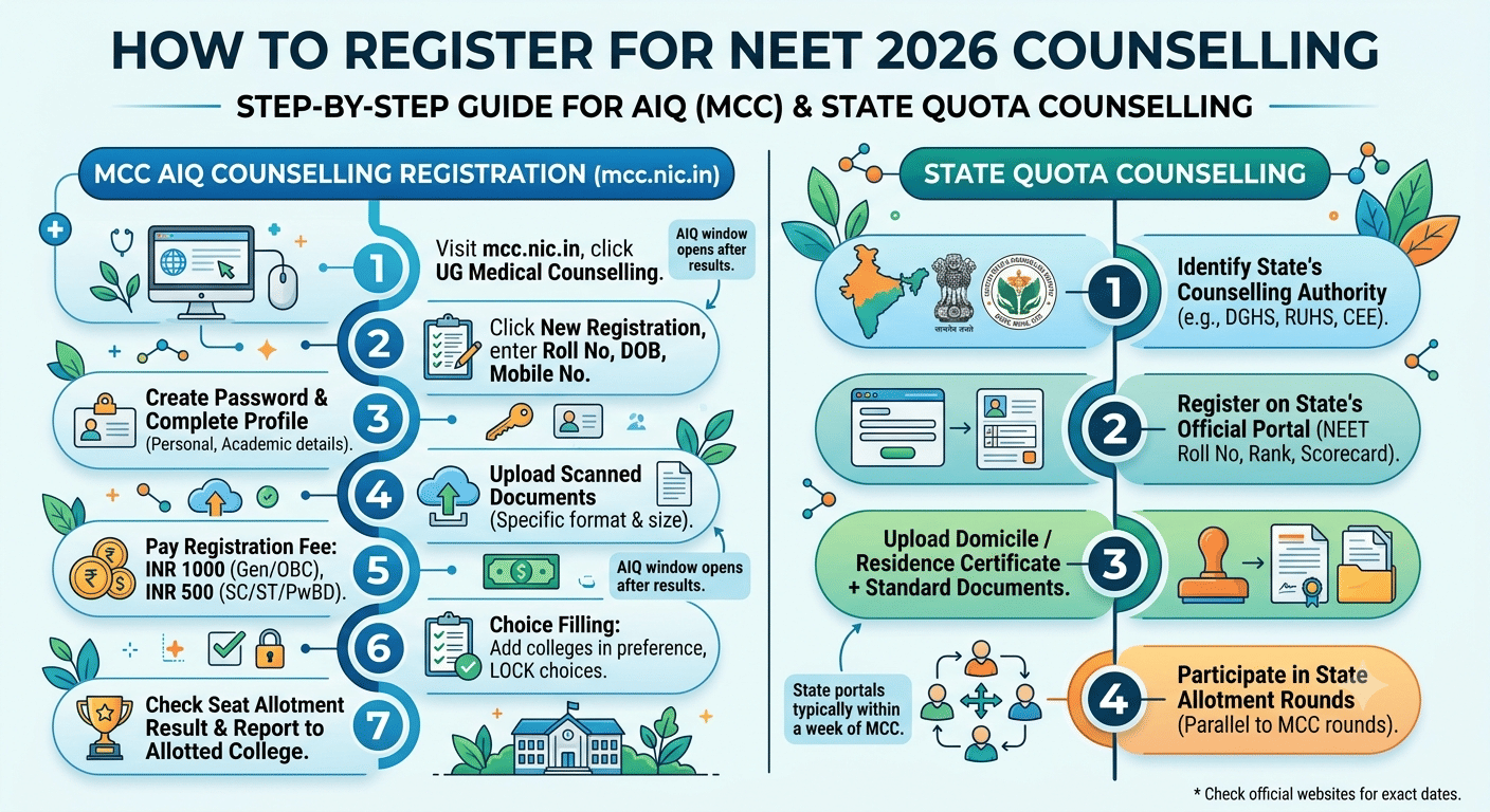 How to Register for NEET 2026 Counselling