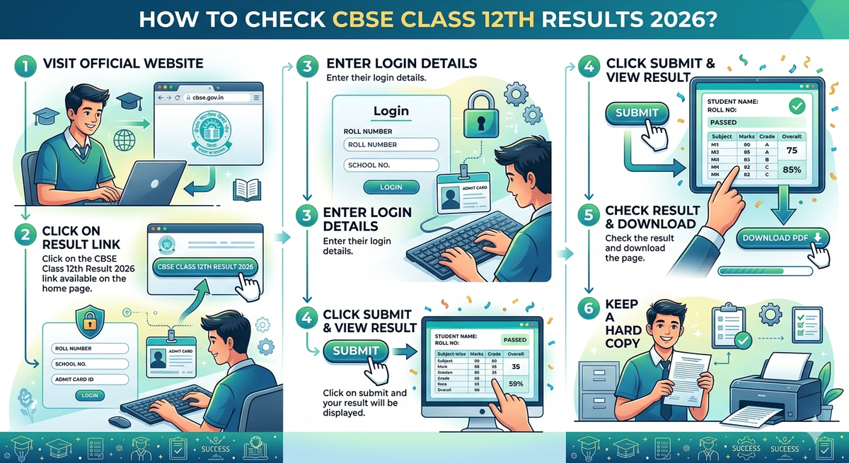 CBSE Class 12 Result Download Steps