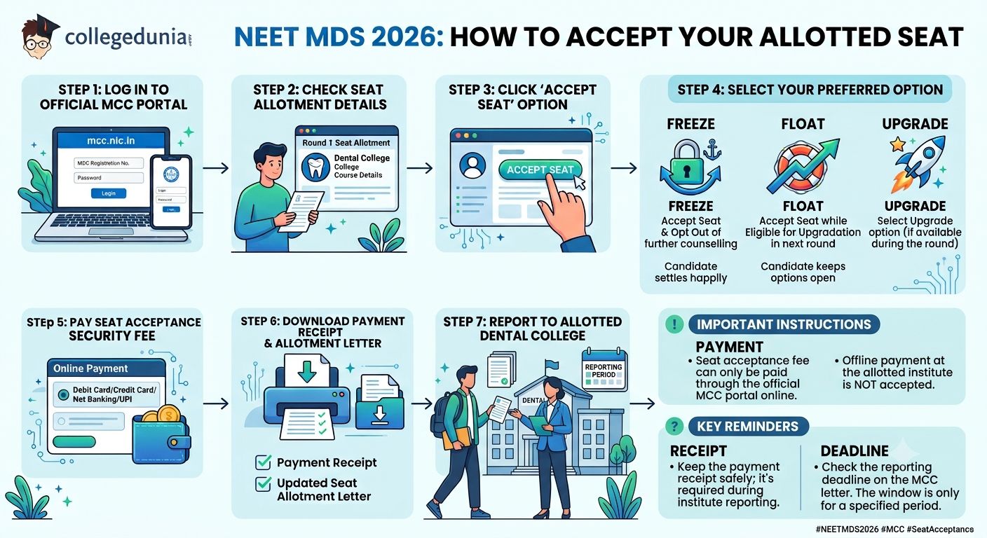 How to Accept Your Allotted Seat on mcc.nic.in