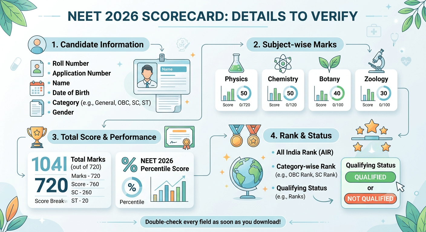 NEET 2026 Scorecard Details to Verify