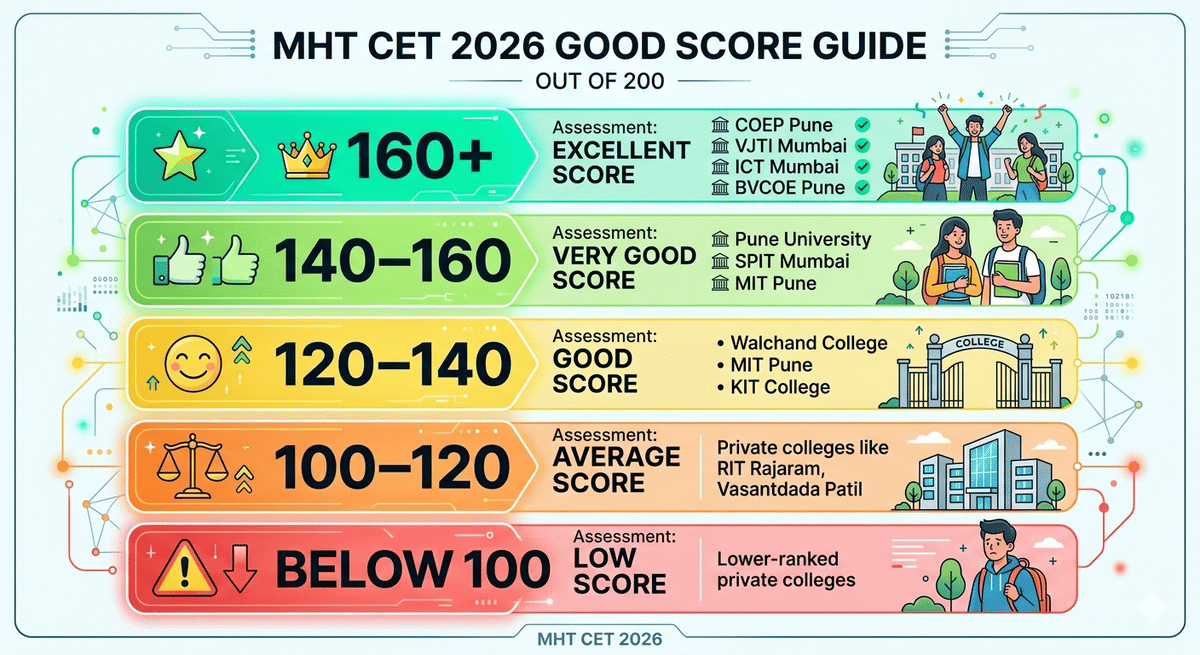 Good Score in MHT CET