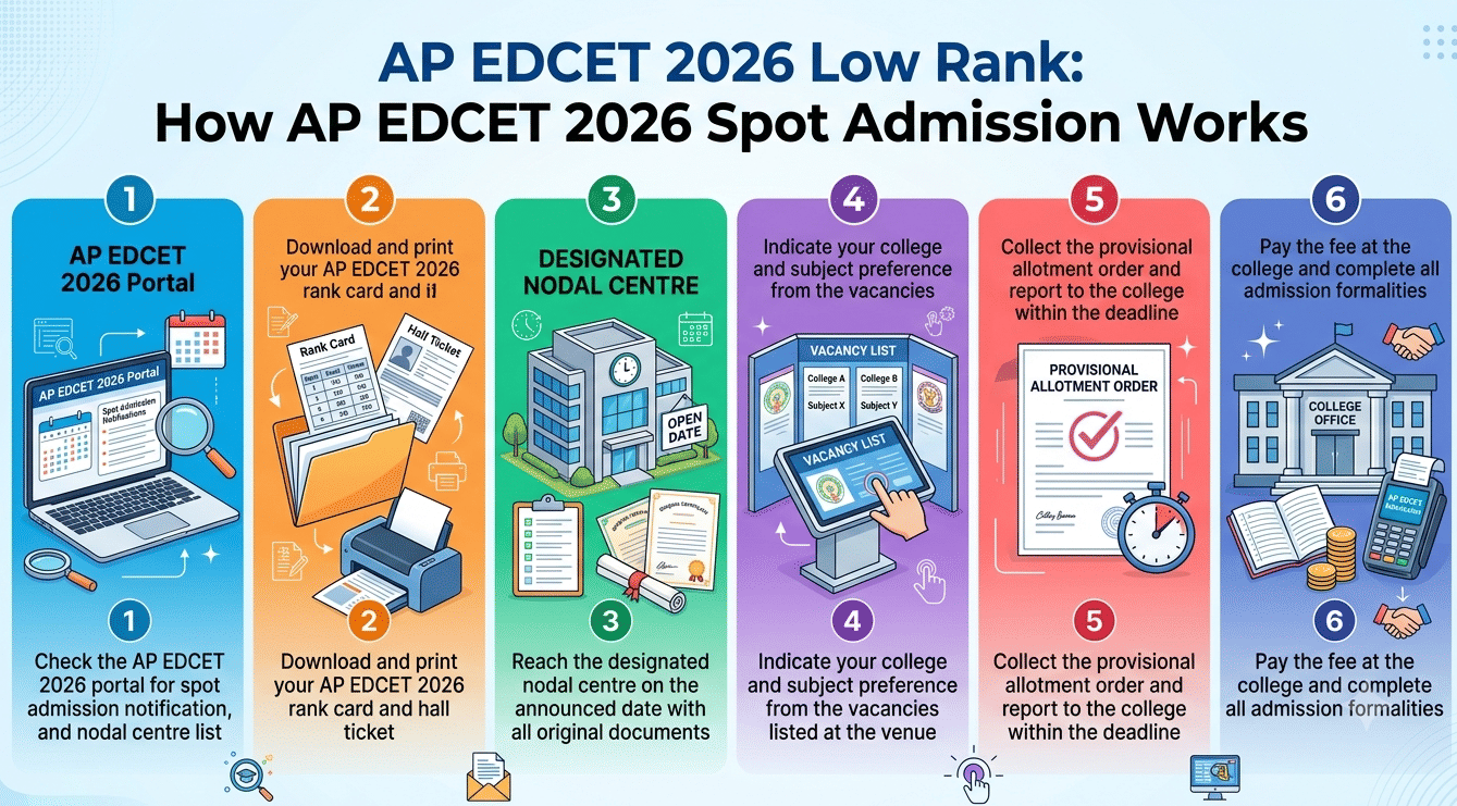 AP EDCET 2026 Low Rank: How AP EDCET 2026 Spot Admission Works
