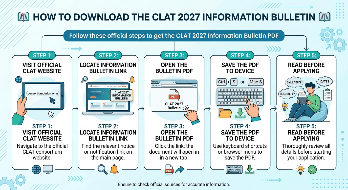 How to Download the CLAT 2027 Information Bulletin