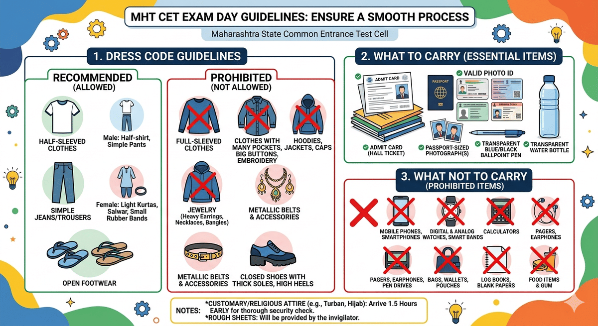 MHT CET Exam Day Guidelines