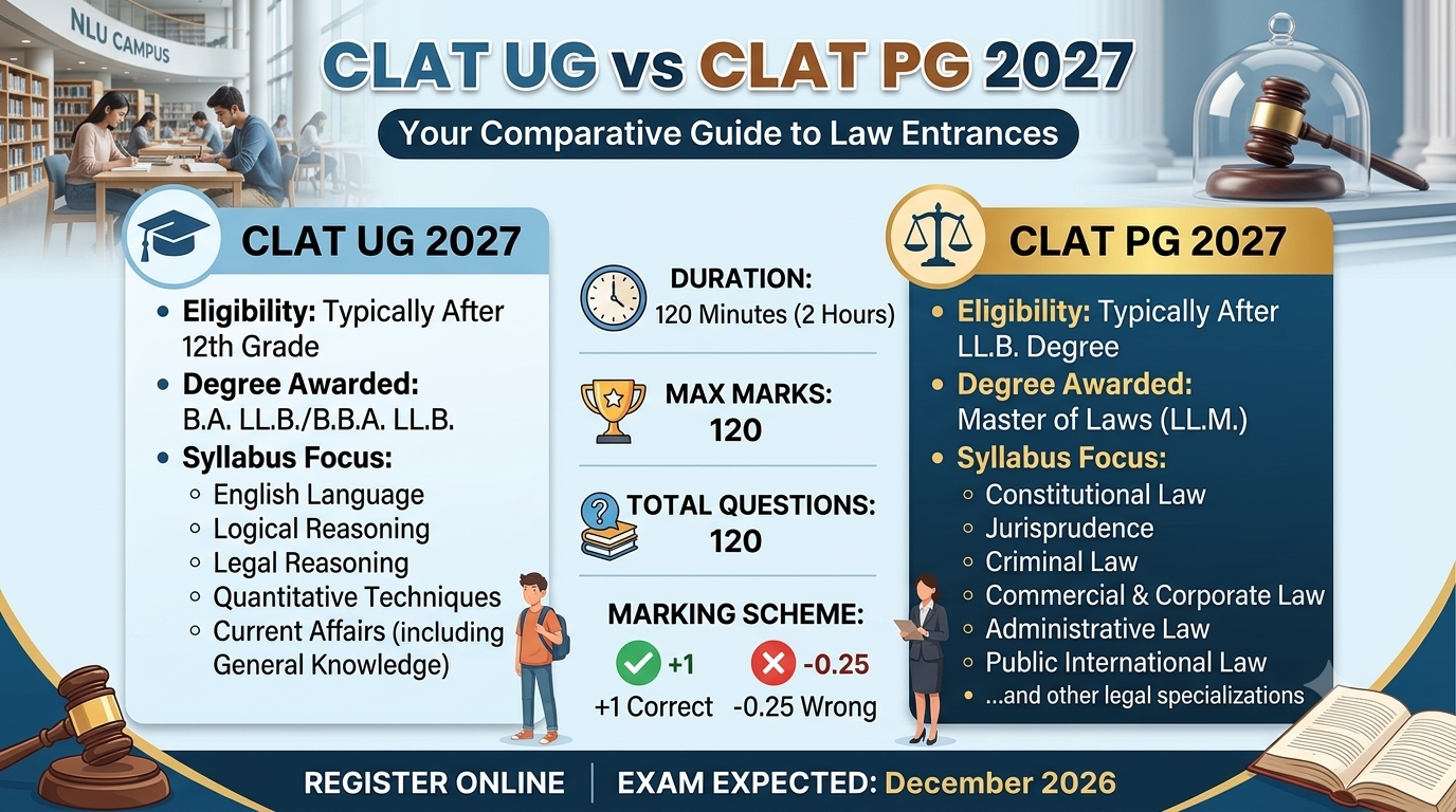 CLAT UG Vs CLAT PG