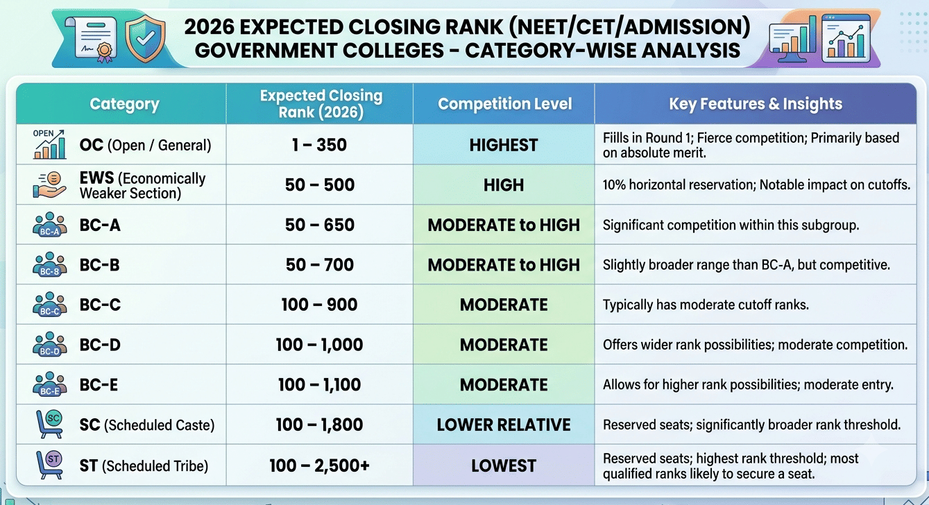 AP EDCET 2026 Physical Sciences Web Options Category-wise Expected Closing Ranks