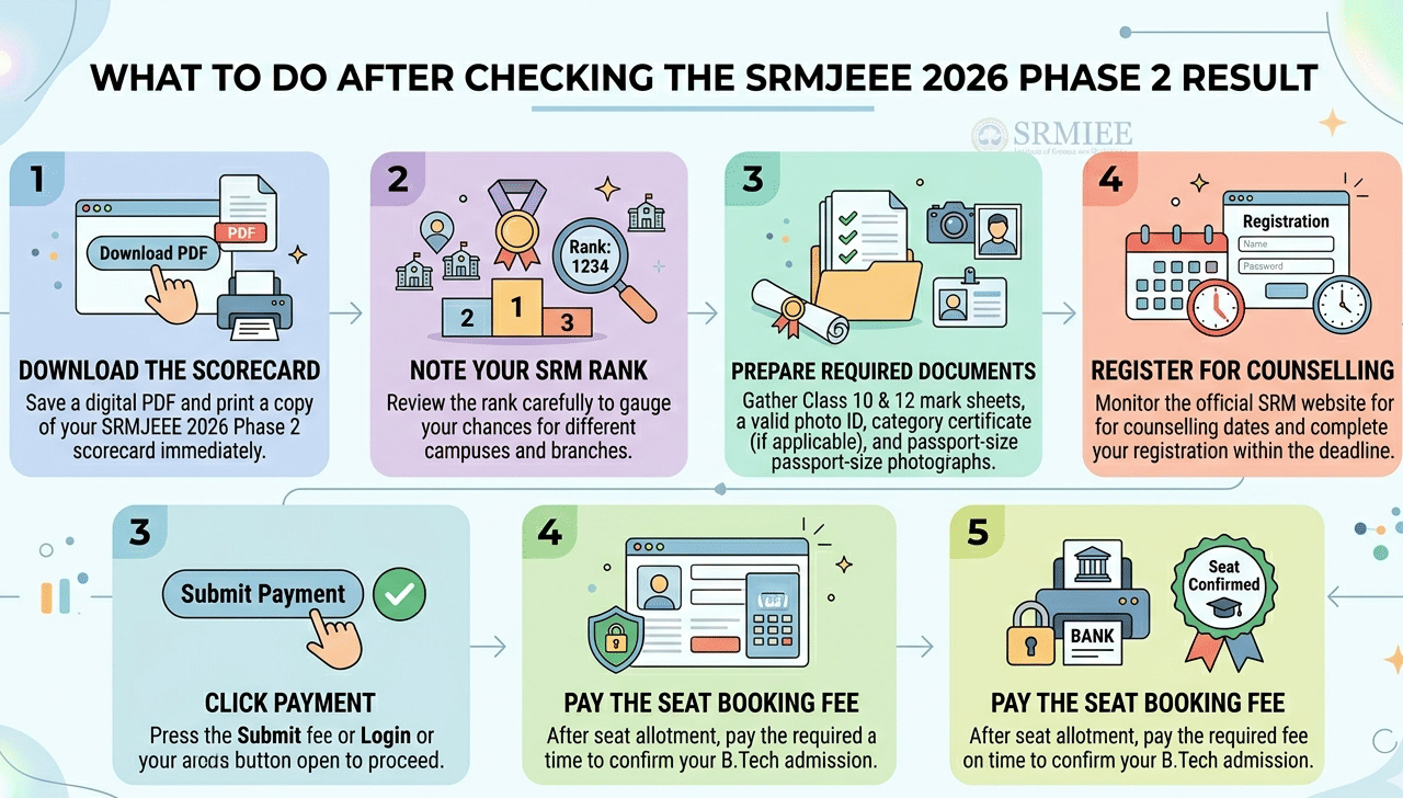 What to Do After Checking the SRMJEEE 2026 Phase 2 Result