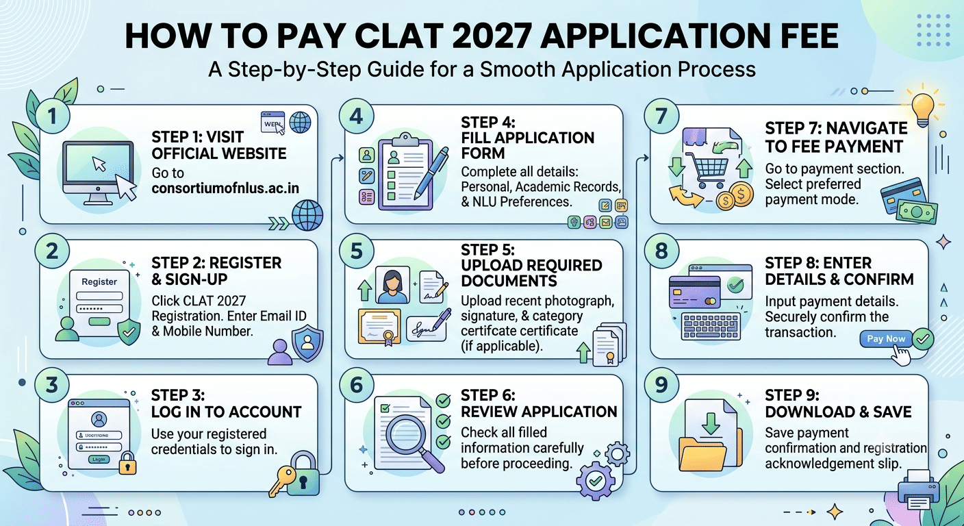 How to Pay CLAT 2027 Application Fee