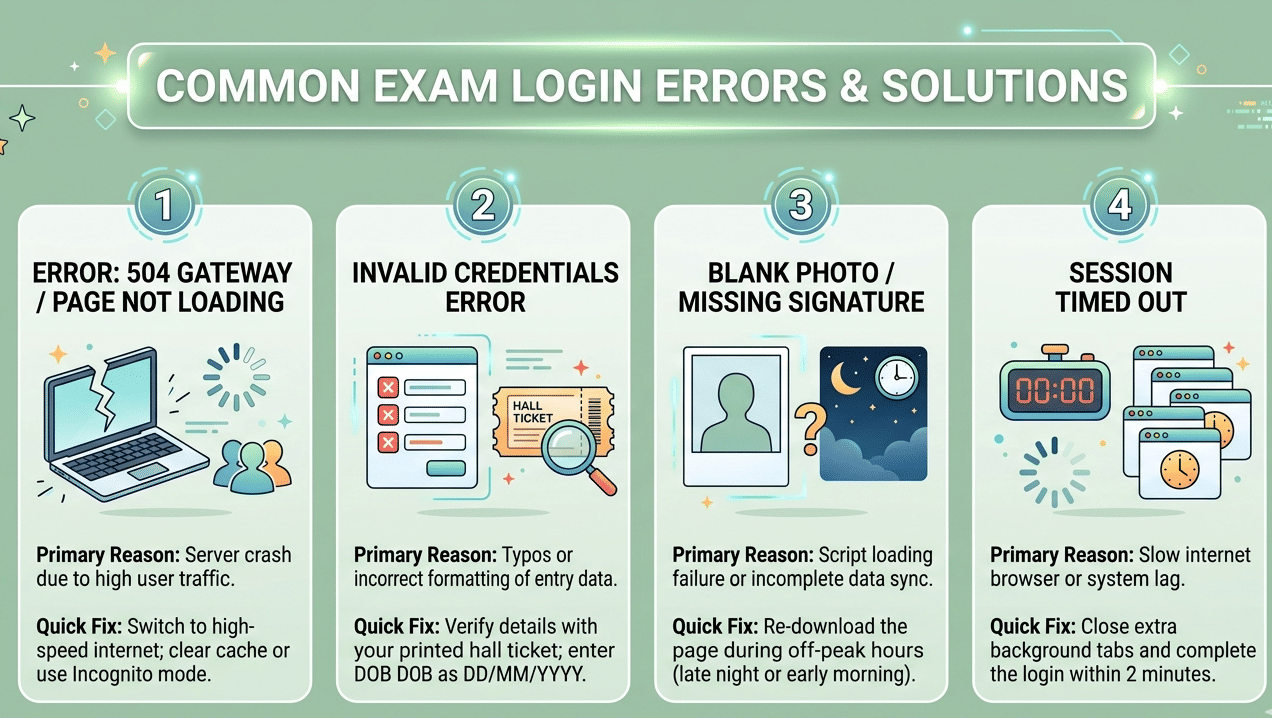 Common Errors Faced While Downloading AP EAPCET Scorecard