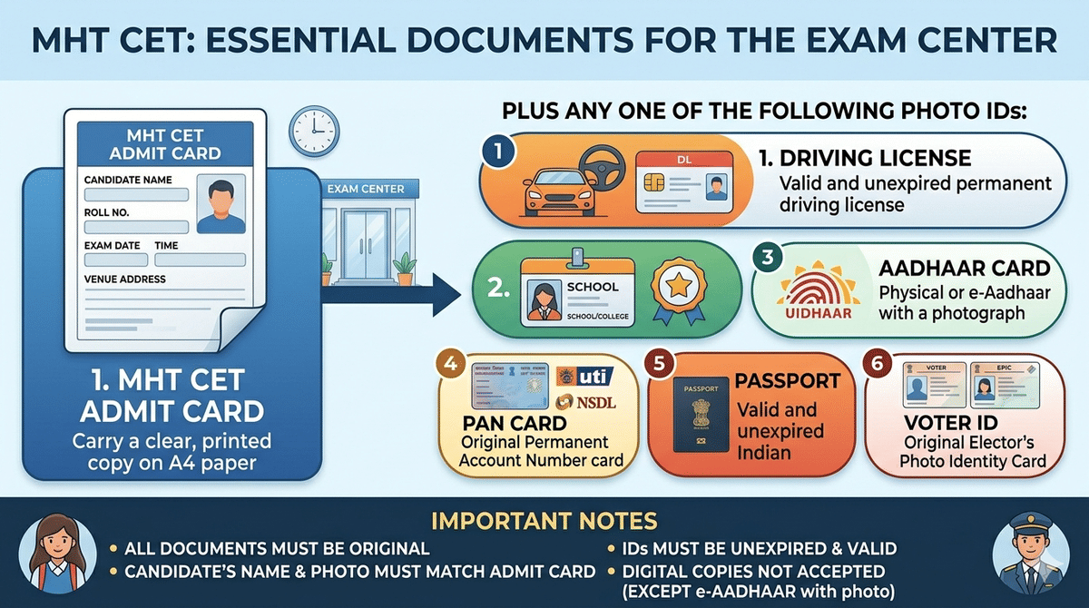 MHT CET Documents Required