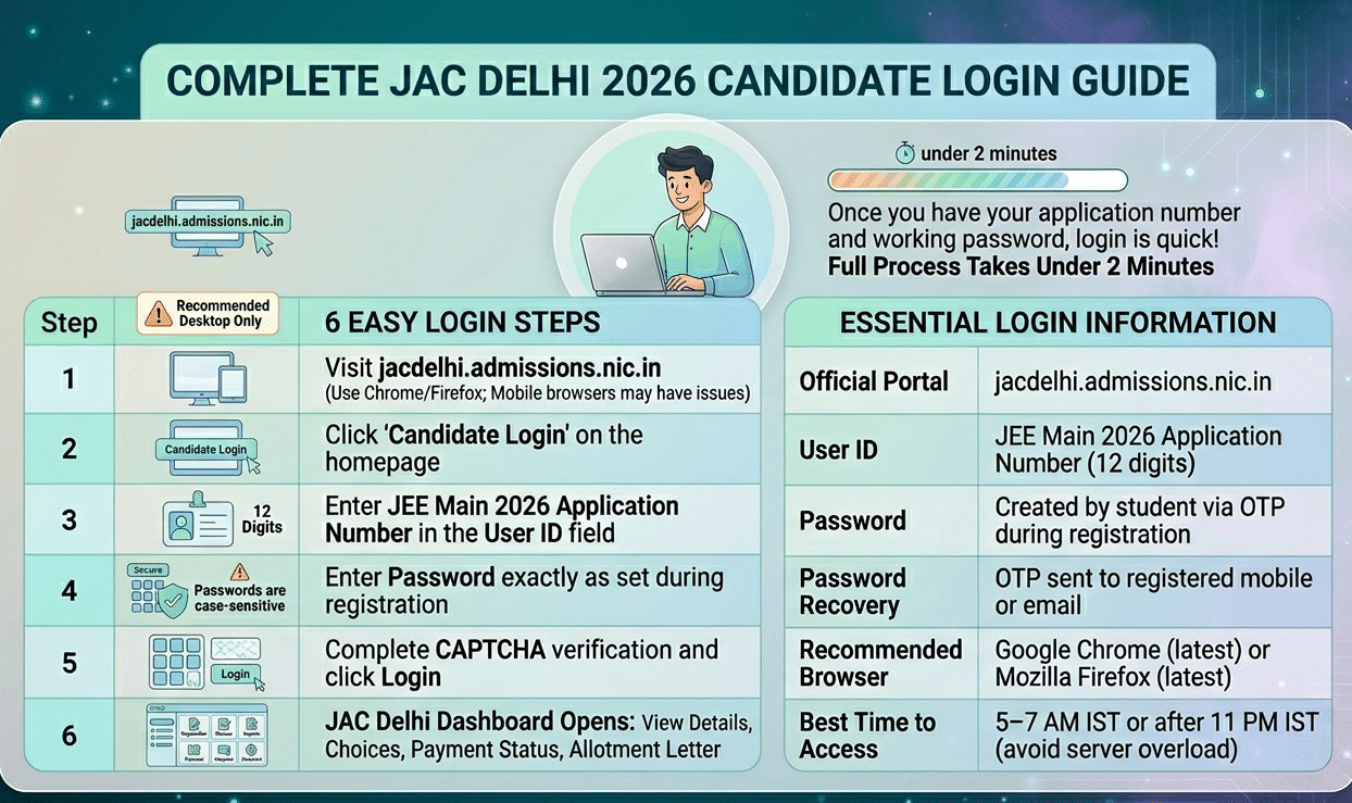 Step-by-Step JAC Delhi 2026 Login Process