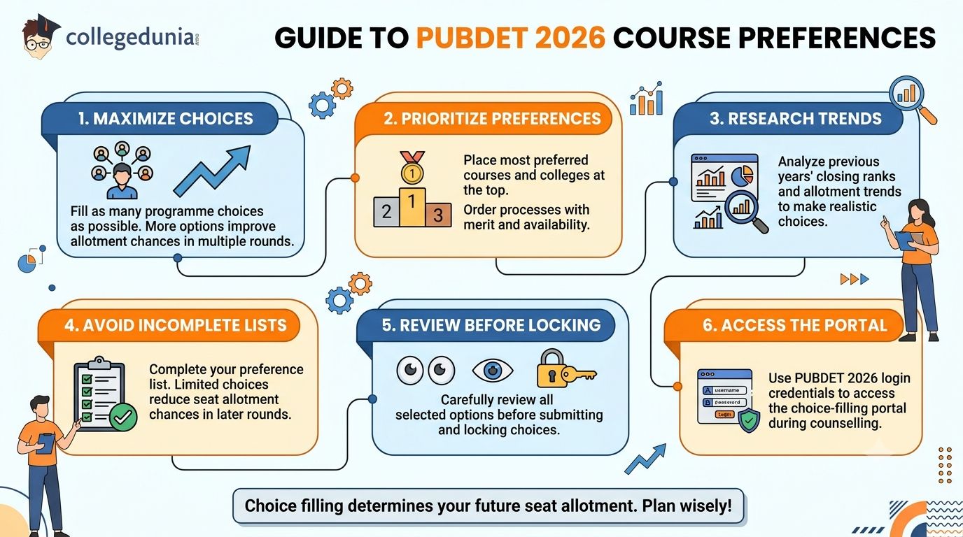 How to Fill PUBDET 2026 Course Preferences
