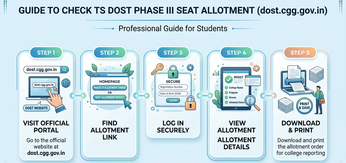 How to Check TS DOST 2026 Phase 3&nbsp;Seat Allotment