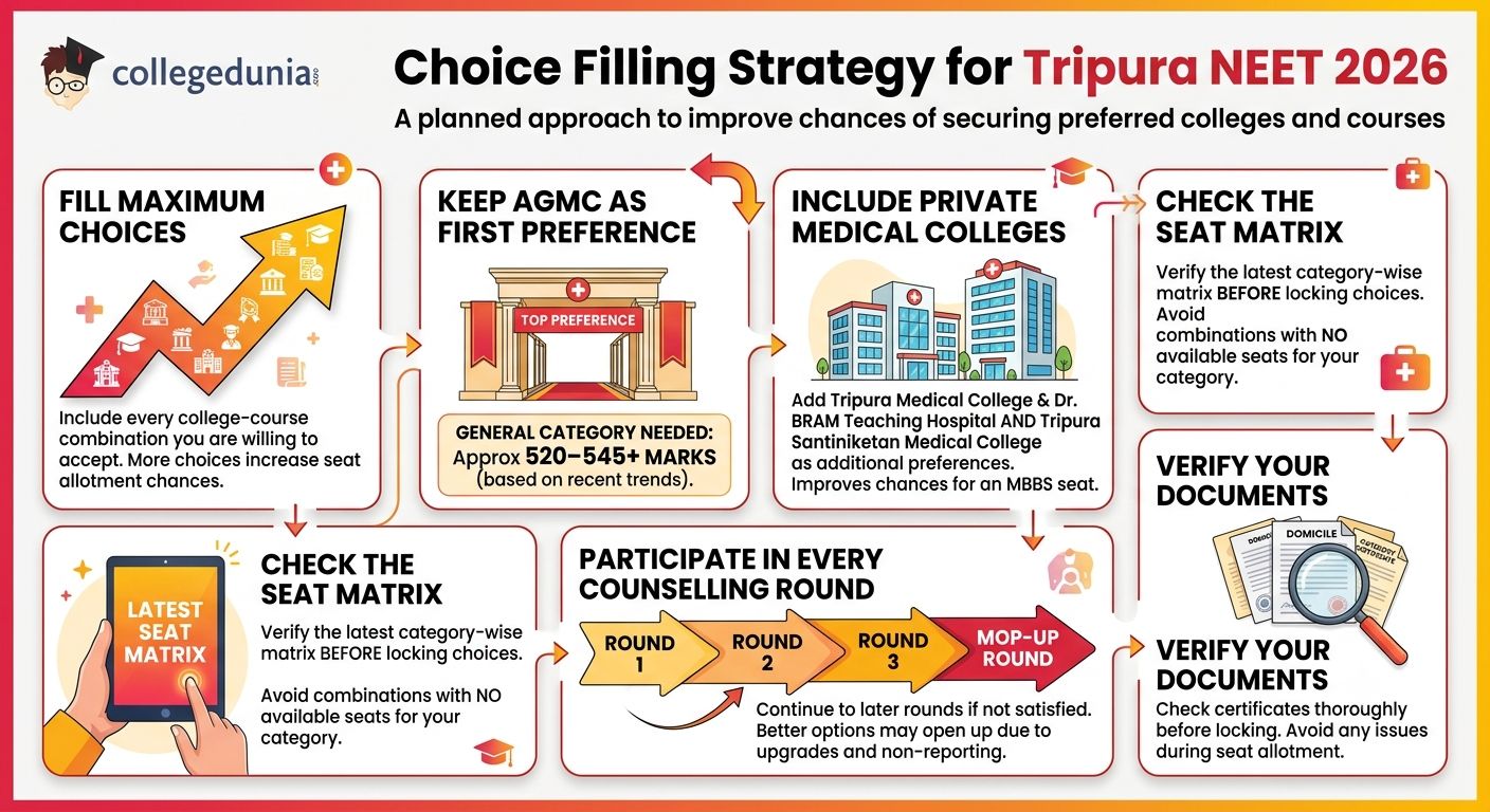 Choice Filling Strategy for Tripura NEET 2026