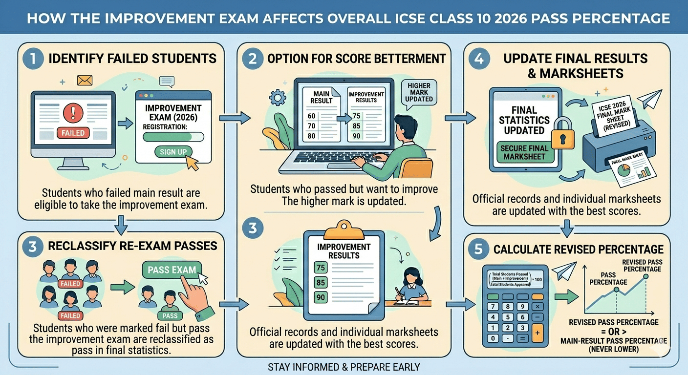 How the Improvement Exam Affects Overall ICSE Class 10 2026 Pass Percentage