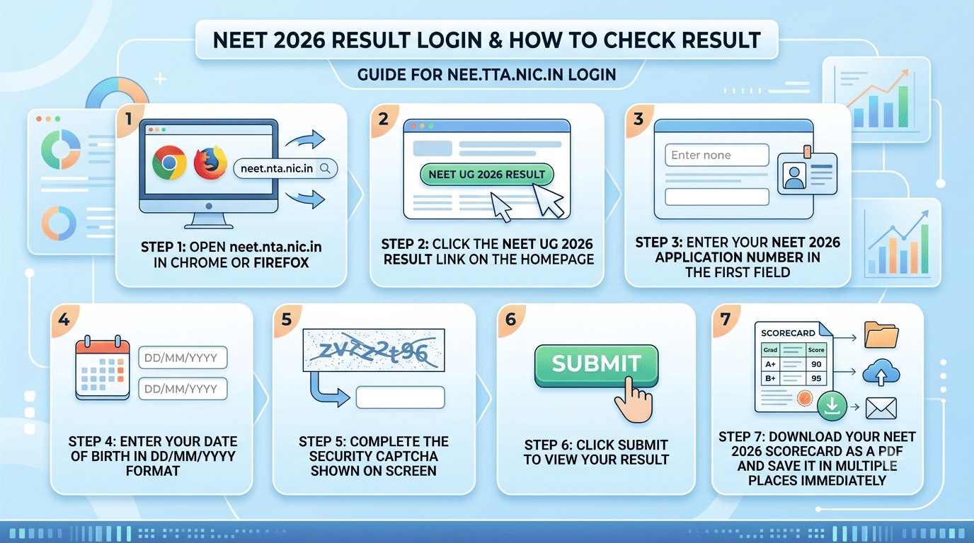 NEET 2026 Result Login Not Working: How to Login and Check Result