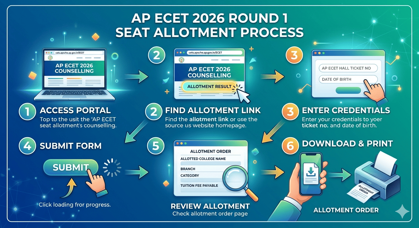 How to Check AP ECET 2026 Round 1 Seat Allotment