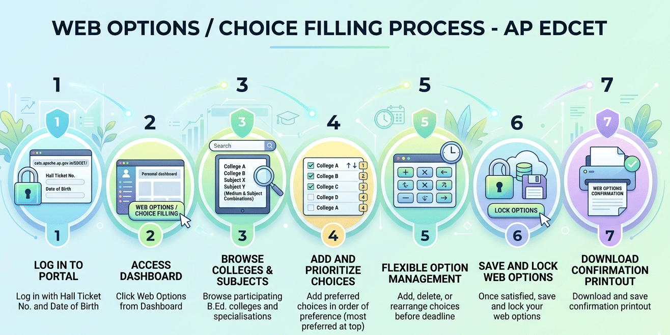 How to Submit Web Options for AP EDCET 2026