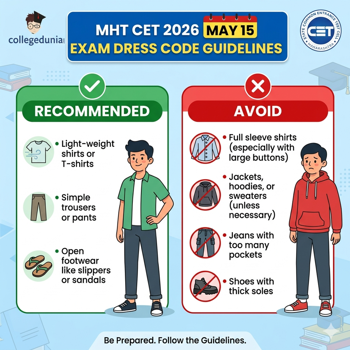 MHT CET Dress Code