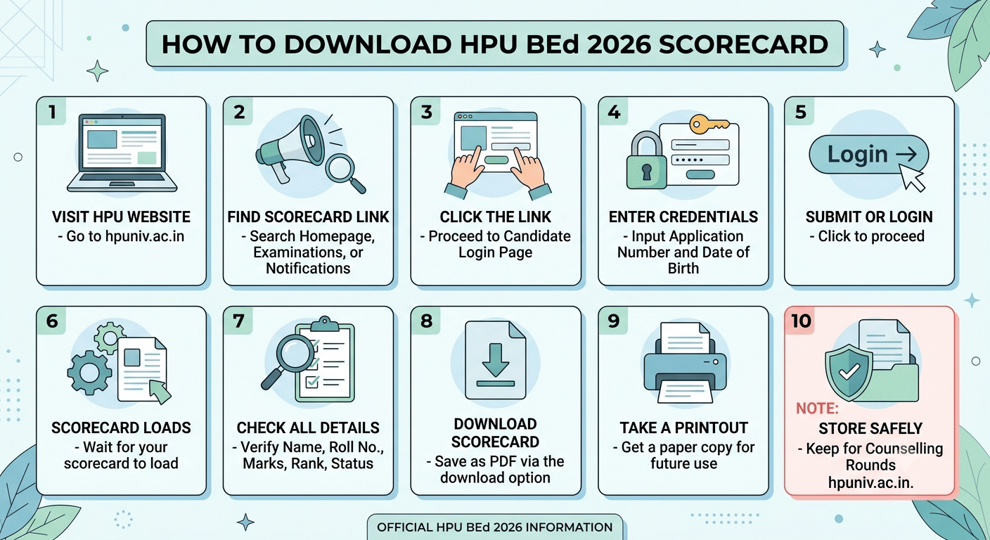 How to Download HPU BEd 2026 Scorecard
