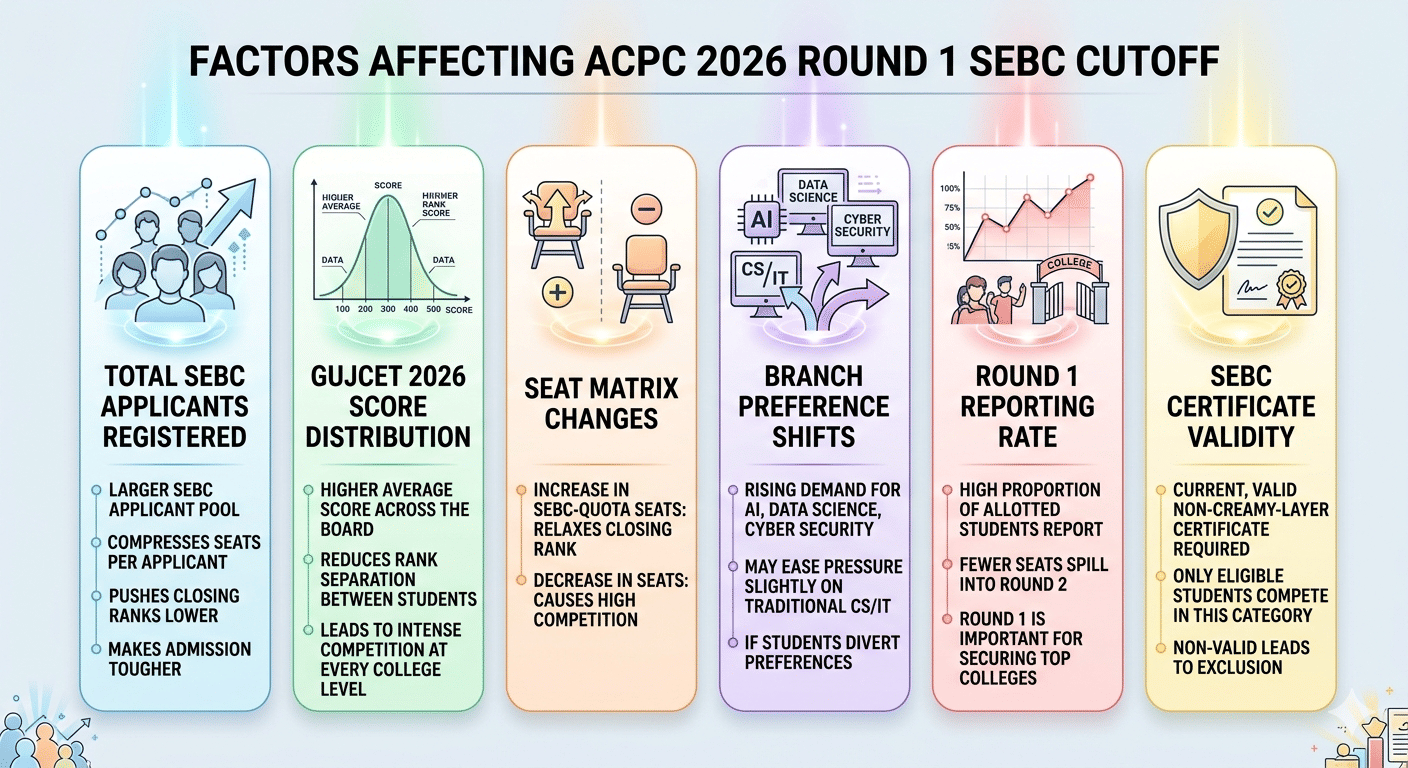 Factors Affecting ACPC 2026 Round 1 SEBC Cutoff 