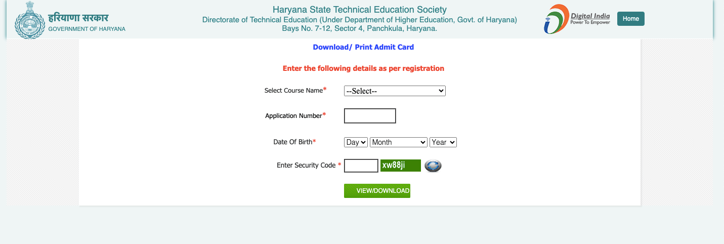 HSTES 2026 Admit Card