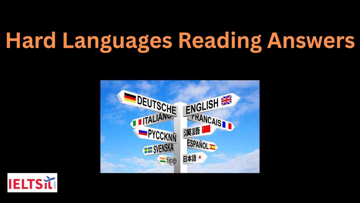 Hard Languages Reading Answers