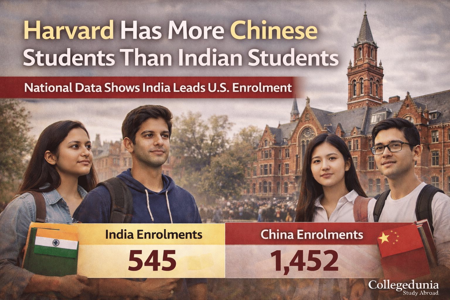 Harvard data shows China ahead of India on campus despite US-wide shift