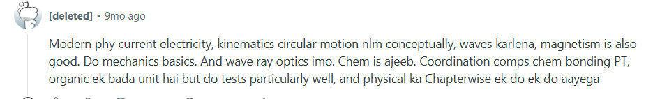 High Weightage JEE Physics Chapters: Quora & Reddit Discussion