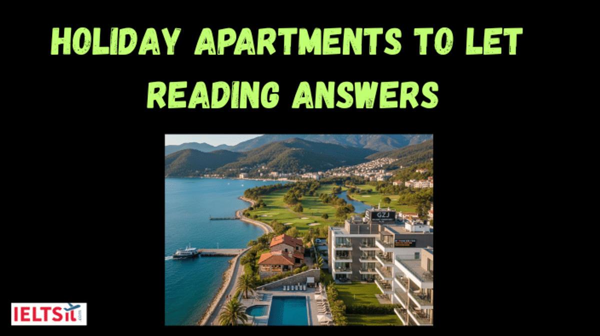 Holiday Apartments to Let Reading Answers