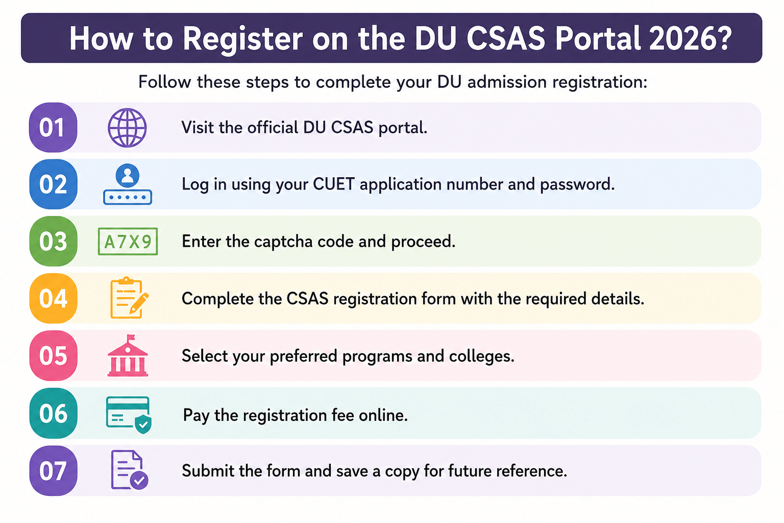 How to Register on the DU CSAS Portal 2026?