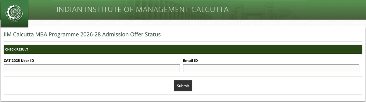 How to check IIM Calcutta MBA Result 2026?