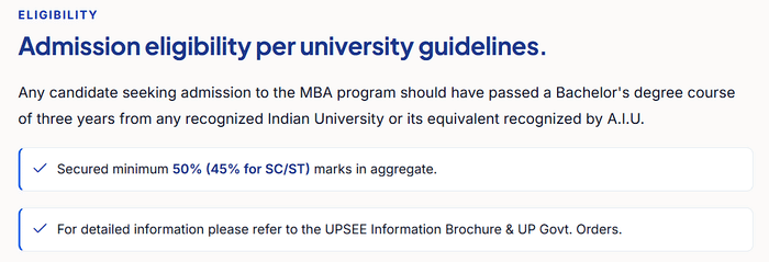 IAMR MBA Eligibility Criteria