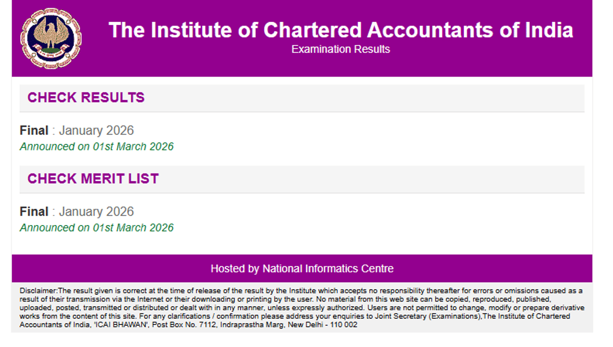 ICAI Results 2026