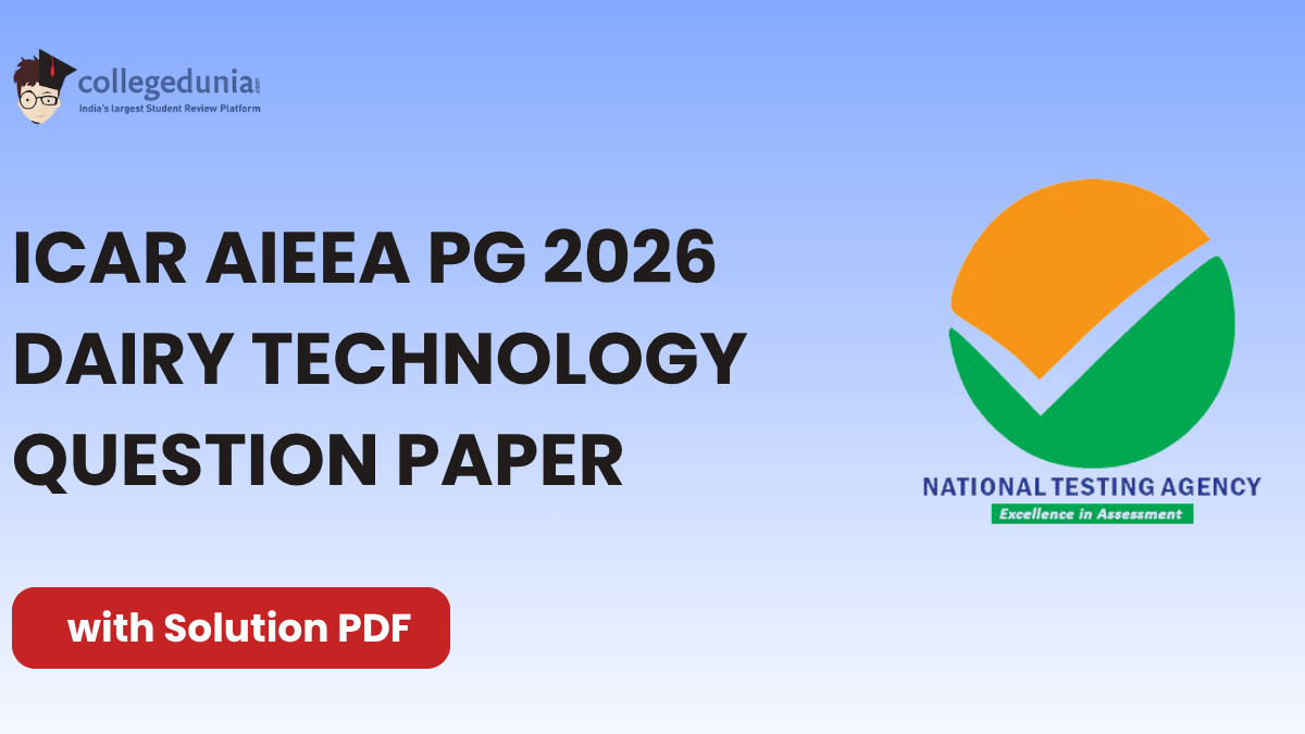 ICAR AIEEA PG 2026 Dairy Technology Question Paper