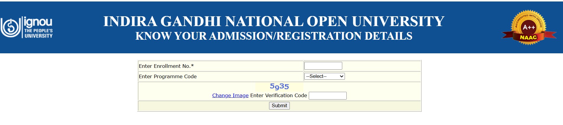 IGNOU Admission Status 2026 (July) : Check Registration Status By Enrollment Number, Programme Code