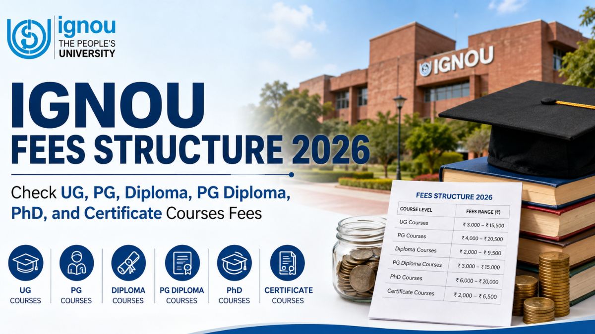 IGNOU Fees Structure 2026: Check UG, PG, Diploma, PG Diploma, PhD, and Certificate Courses Fees