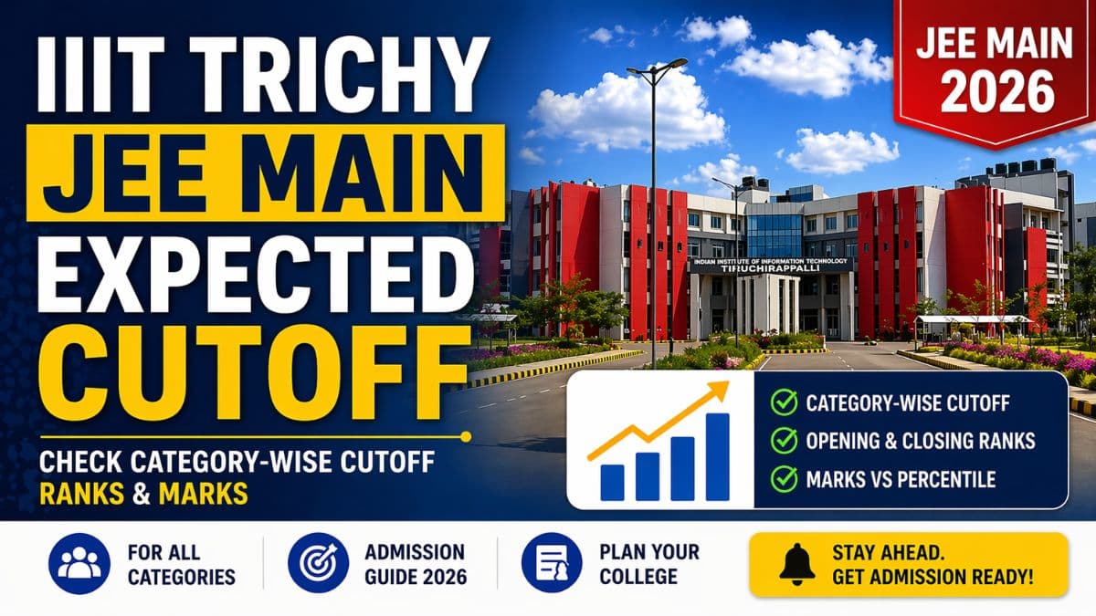 IIIT Trichy JEE Main Cutoff 2026