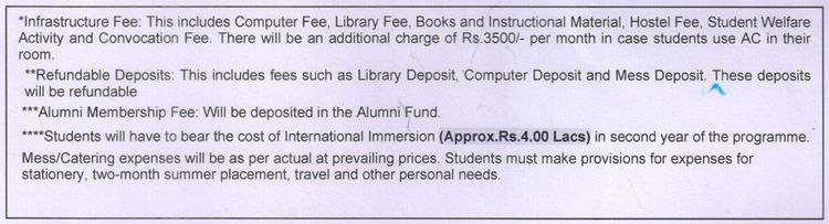 IIML Additional Fees 2027