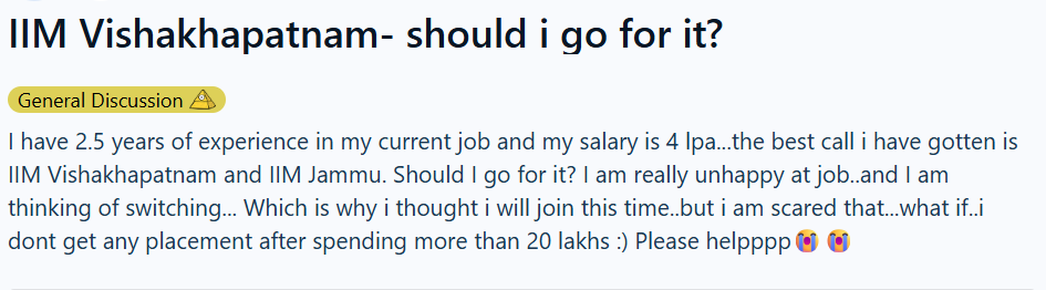 Reddit discussion on IIMV